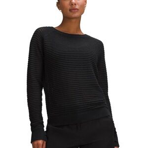 EUC - Lululemon pointelle knit cotton sweater